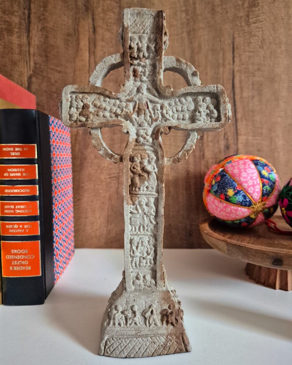 Celtic High Cross Crucifix Last Judgment Christian Sculpture